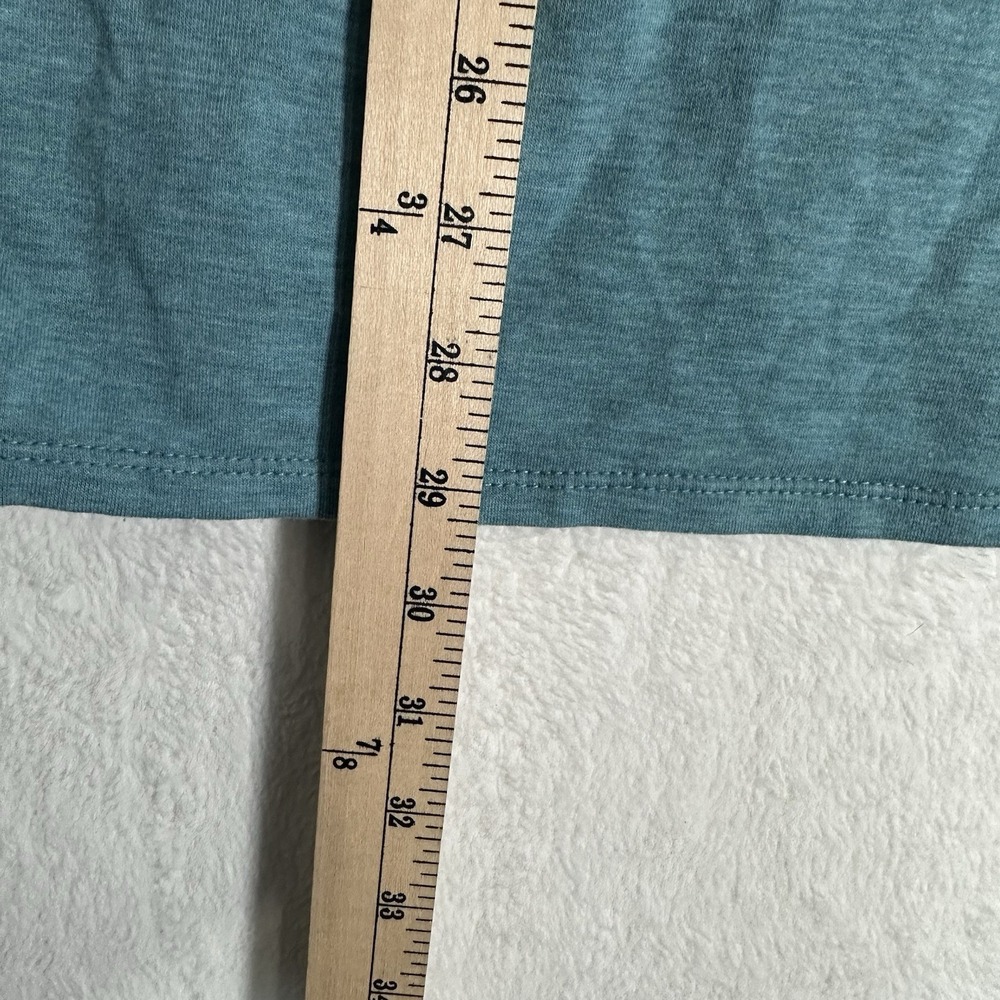 J. Jill Pure Jill Luxe Tencel Cowl‎ Neck Top L Teal Asymmetric Hem Comfycore - Picture 7 of 9